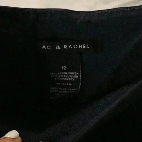 AC & Rachel Dark Navy Tailored Chino like pants‎ size 12 women slight stretch - Picture 2 of 7